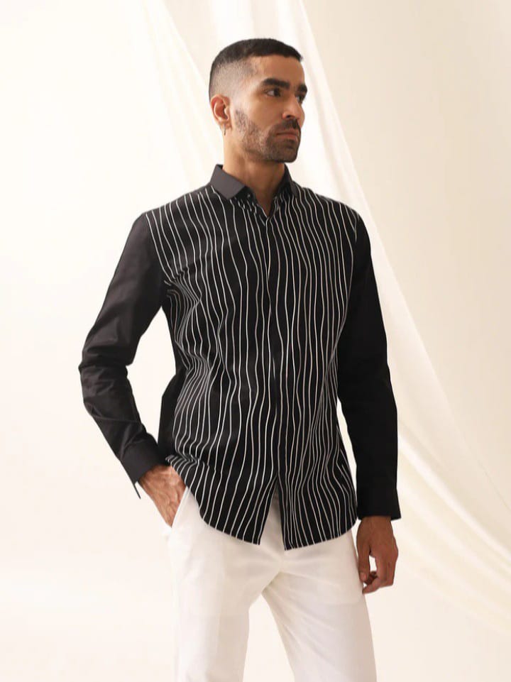 Zudo Black Wave Premium Men's Shirt